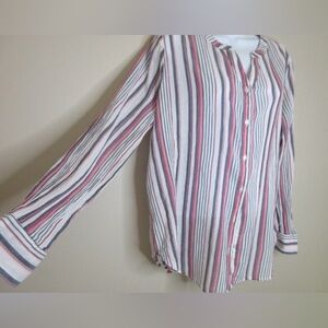 Liz Claiborne Multicolor Striped Casual Shirt